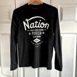 Nordstrom Black Cotton Long Sleeve Men's Thermal Shirt